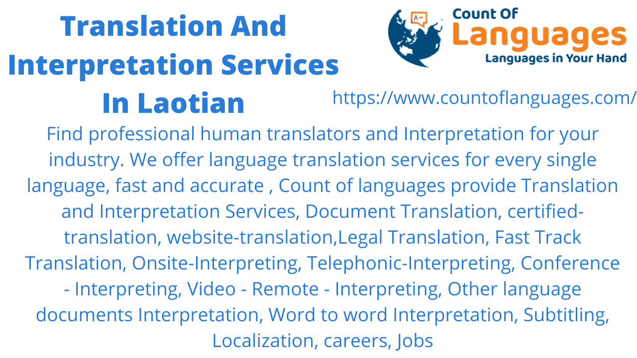 Laotian Translation and Interpreting Services