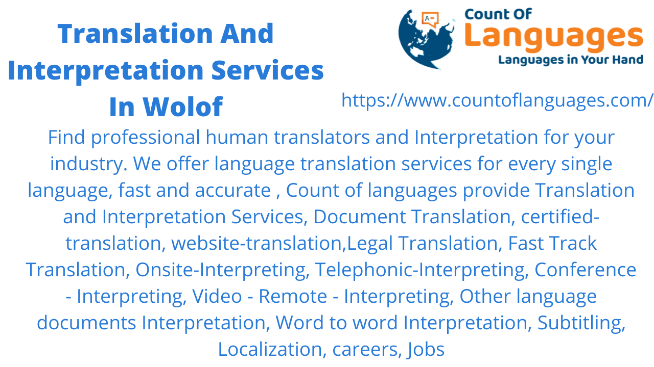 Wolof Translation and Interpreting Services